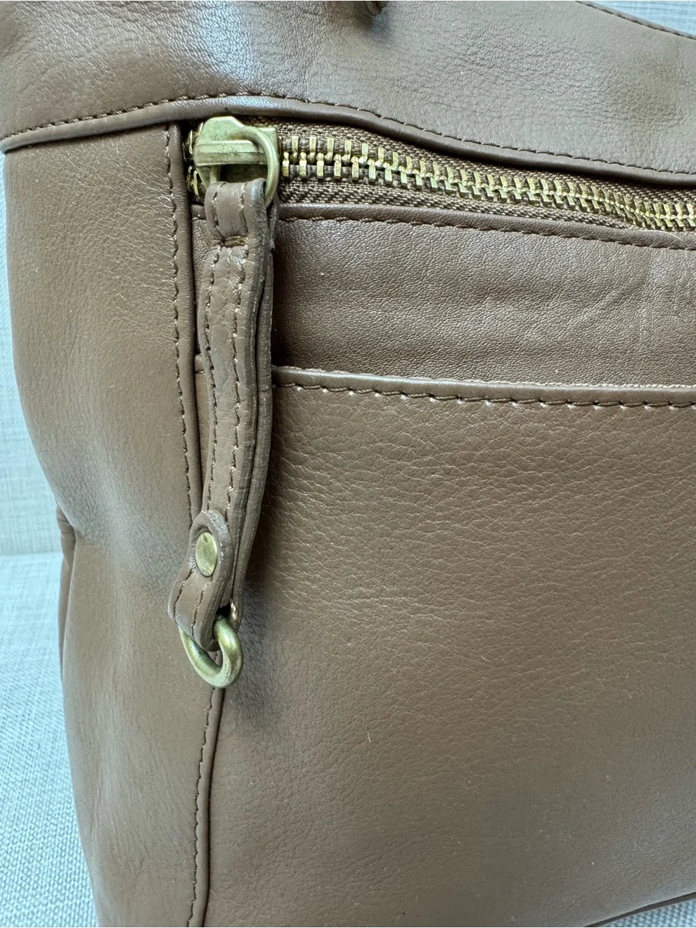 Great American Leather Works Brown Genuine Leather Crossbody/Shoulder Bag